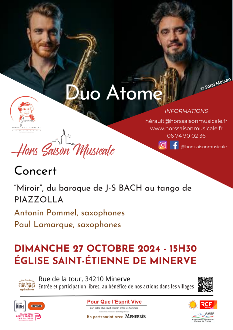 Concerts 26/27 octobre 2024