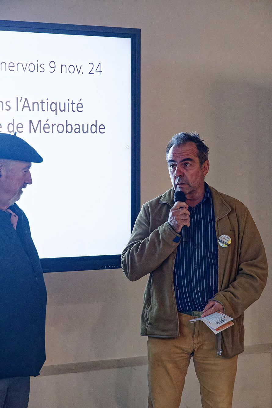 Patrick Cabrol (Comcom) et Michel Carquet (maire de Siran)