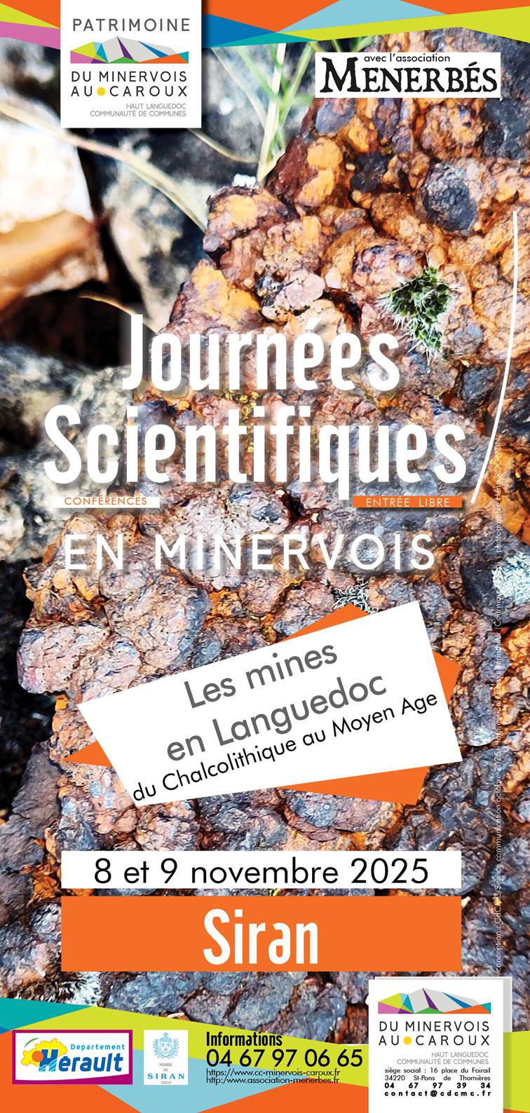 Affiche Journées Scientifiques en Minervois 2025